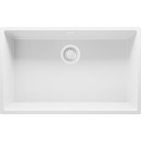 SPÜLBECKEN London Slim, 2-er set Alles Weiß 76/47 cm 1 Becken + Ablauf-Set ab 80er Unterschrank - Weiß, Kunststoff (76/20/47cm) - Primagran