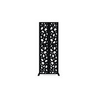 SICHTSCHUTZ PANEEL Sunny schwarz H.160cm mit Mustern an den Seiten - Schwarz, Metall (60/160cm) - Casanoov