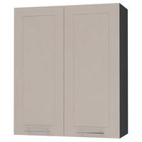 KÜCHENHÄNGESCHRANK Kvantum W4/80 Schwarz / Kaschmir Matt 80 / 32,5 / 96cm - Kaschmir/Schwarz, Holz/Holzwerkstoff (80/96/32.5cm) - Feldmann-Wohnen