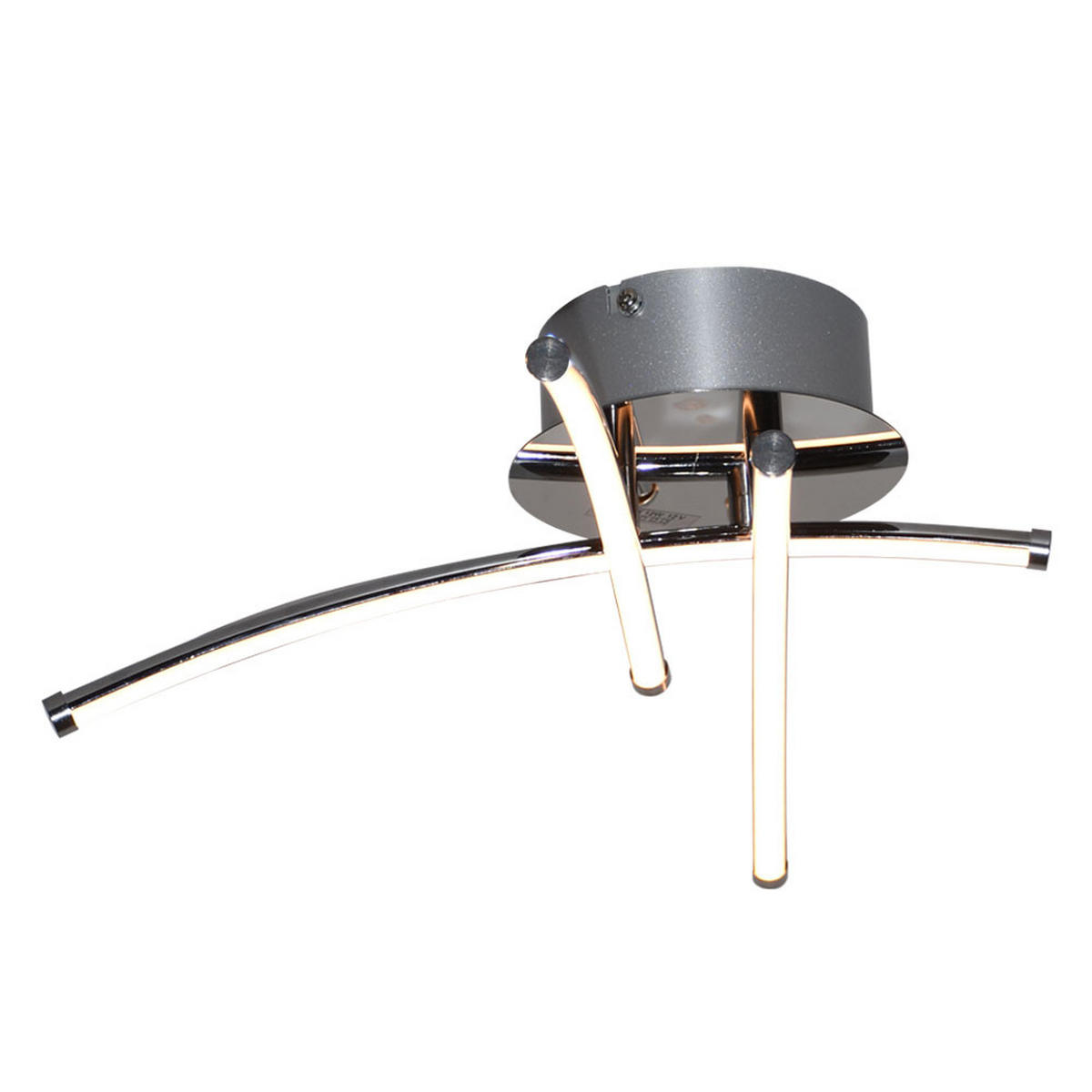 LED DECKENLEUCHTE SHANGHAI Metall Silber - Silberfarben, Metall (38/38/11.5cm) - Globo Lighting