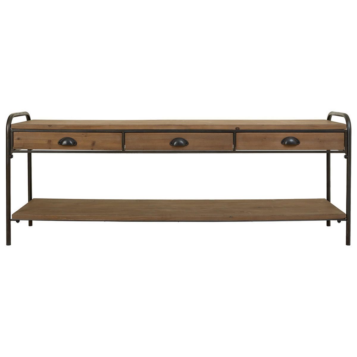 SIDEBOARD aus Holz und Metall 149x38x58 braunem - Braun, Holz (149/58/38cm) - Wanderlust