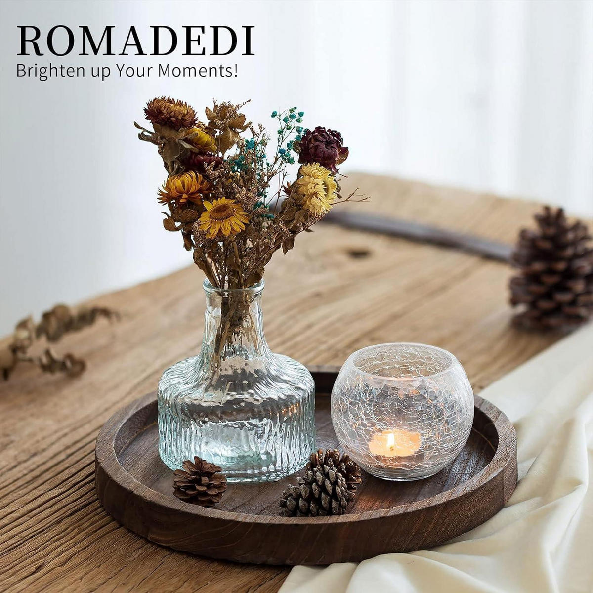 HOLZTABLETT rund 30 cm - Braun, Holz (30/4/30cm)