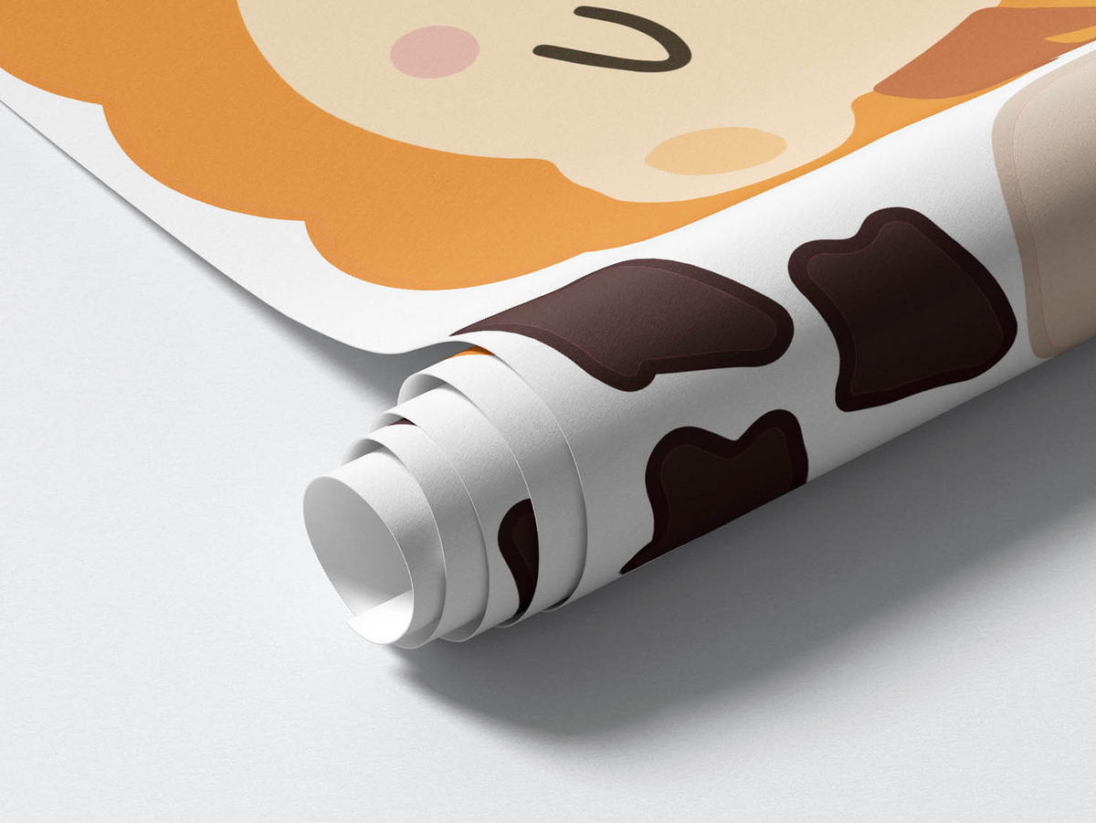 WANDAUFKLEBER 130x237cm - Tierische Naturillustration - Multicolor, Kunststoff (130/237/0.1cm) - Wallfluent