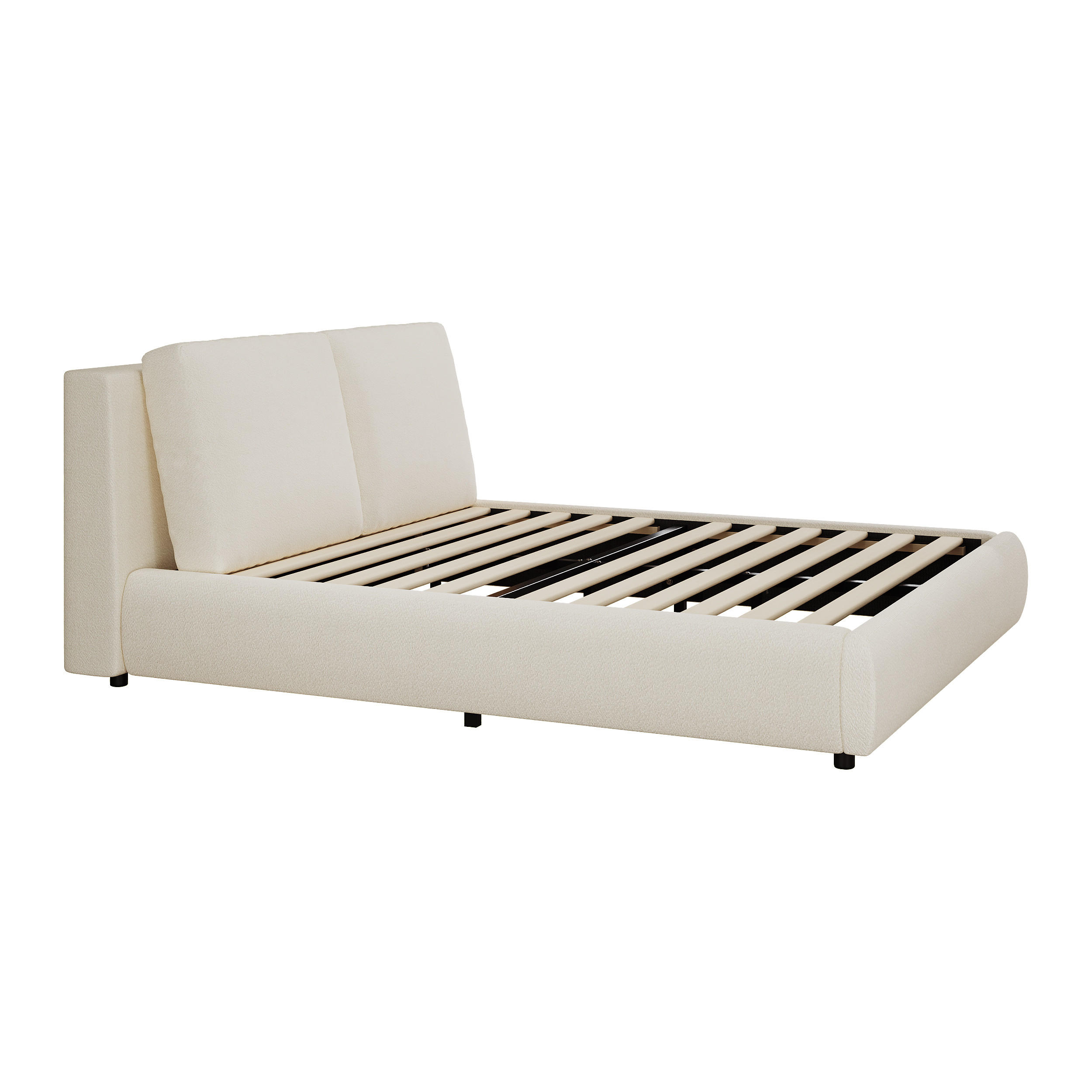 POLSTERBETT 180/200 cm DE-32813 mit Kopfteil Beige - Beige, Holzwerkstoff (180/200cm) - ComfortXL