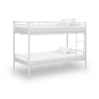 ETAGENBETT WEISS METALL 90×200 CM - Weiß, Metall - vidaXL