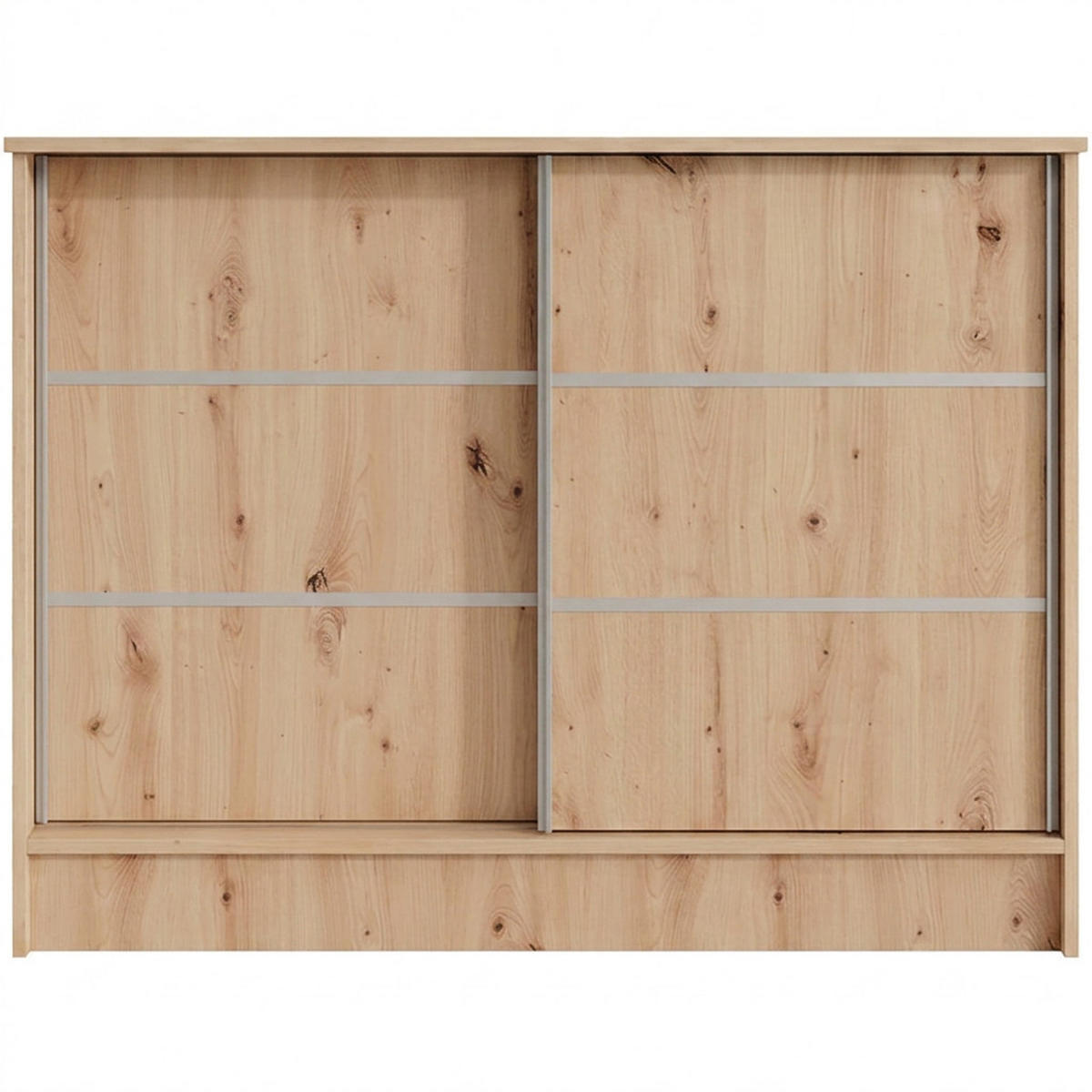KOMODA Mirela se 2 posuvnými dveřmi, 100 cm, dub Artisan - dub artisan, kompozitní dřevo (101/85/43.5cm) - Beautysofa