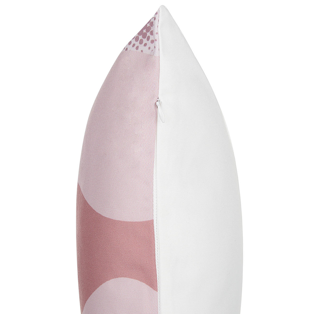 GARTENKISSEN 2er-Set abstraktem Motiv pastellrosa 40/60 cm Campei - Rosa, Textil (40/60cm) - Beliani