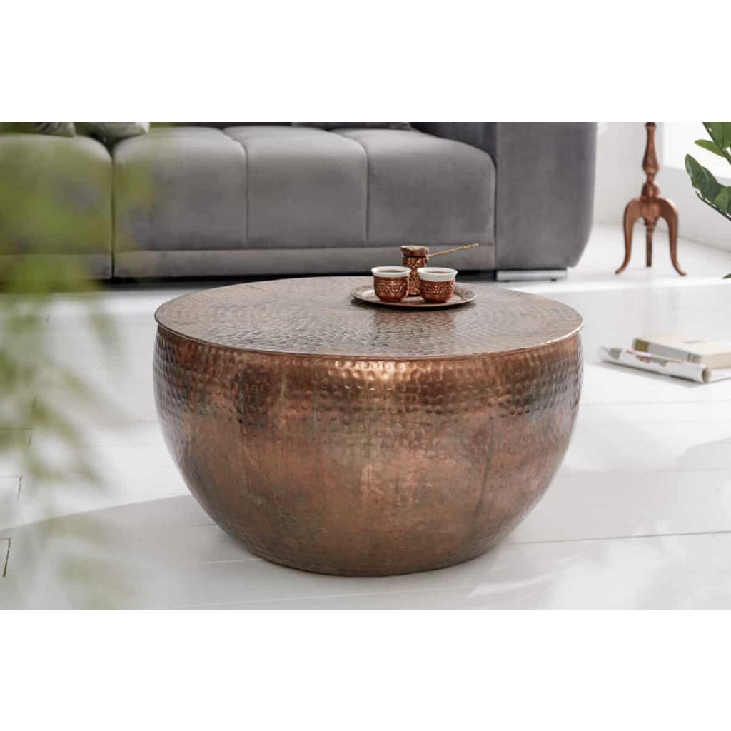 Thumbnail - riess-ambiente Couchtisch, Kupfer, Metall, Rund,Rund, 60x30x60 cm, Wohnzimmer, Wohnzimmertische, Couchtische
