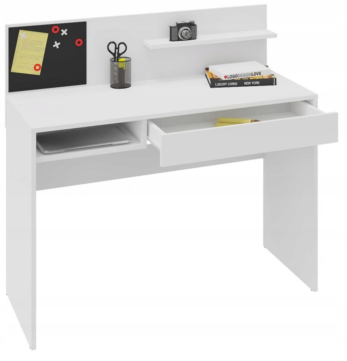 SCHREIBTISCH Magnet Weiß 110/50/103 cm - Weiß, Holzwerkstoff (50/110/103cm) - Matkam Möbel