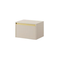 NACHTTISCH - Hängender Nachttisch Delu S54 - Beige - Beige, Holzwerkstoff (54/42/39cm) - Möblo