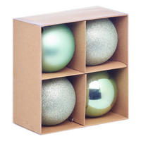 CHRISTBAUMKUGELN 10 cm 4er-Set - Blau, Kunststoff (10/10/10cm) - Atmosphera Createur d´interieur