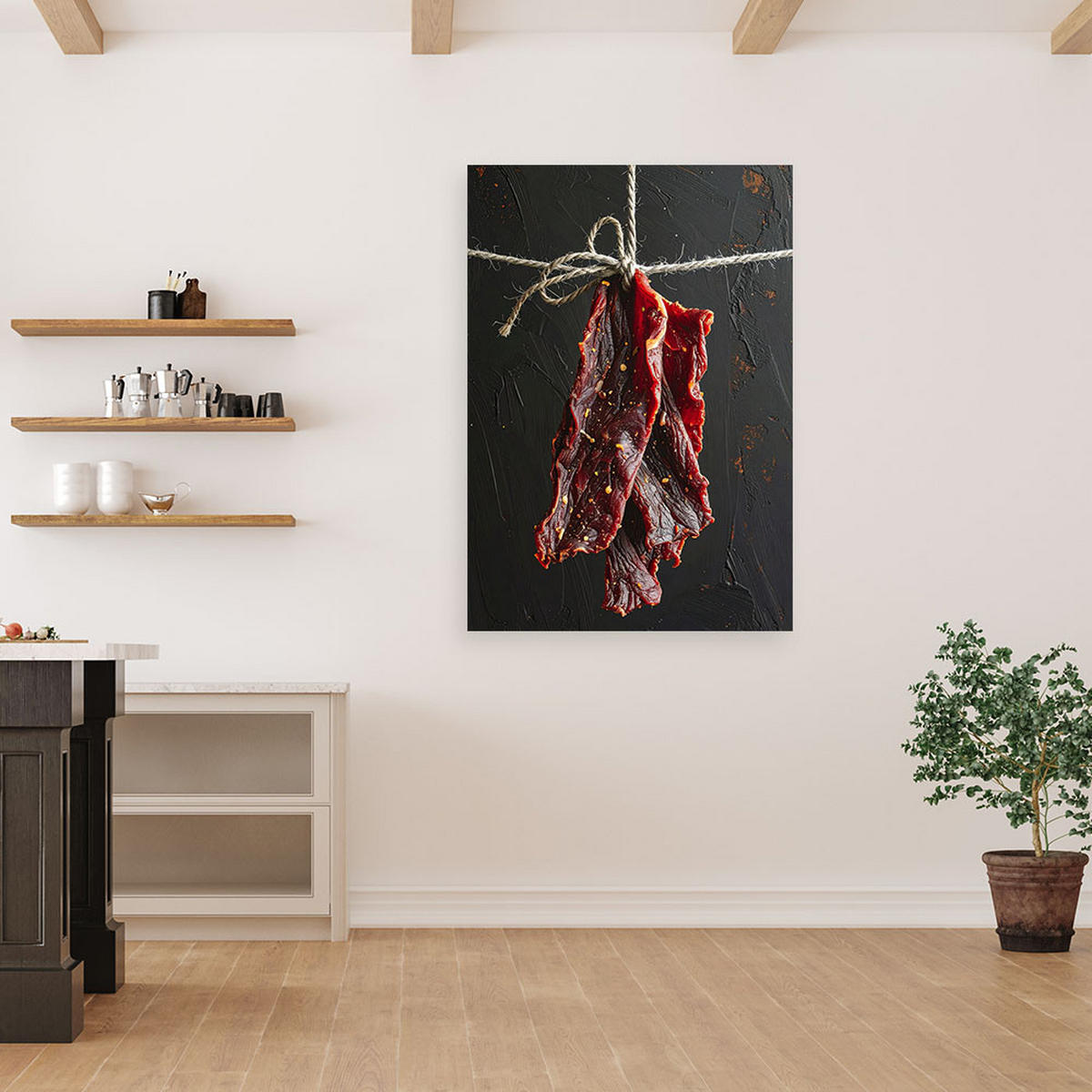 LEINWANDBILD Essen & Trinken 80x120cm - Rot, Textil (80/120cm) - Feeby