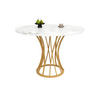 RUNDER ESSTISCH Gold-coloured 80/80/76 cm - Goldfarben, Holz (80/80/76cm) - Urban Meuble
