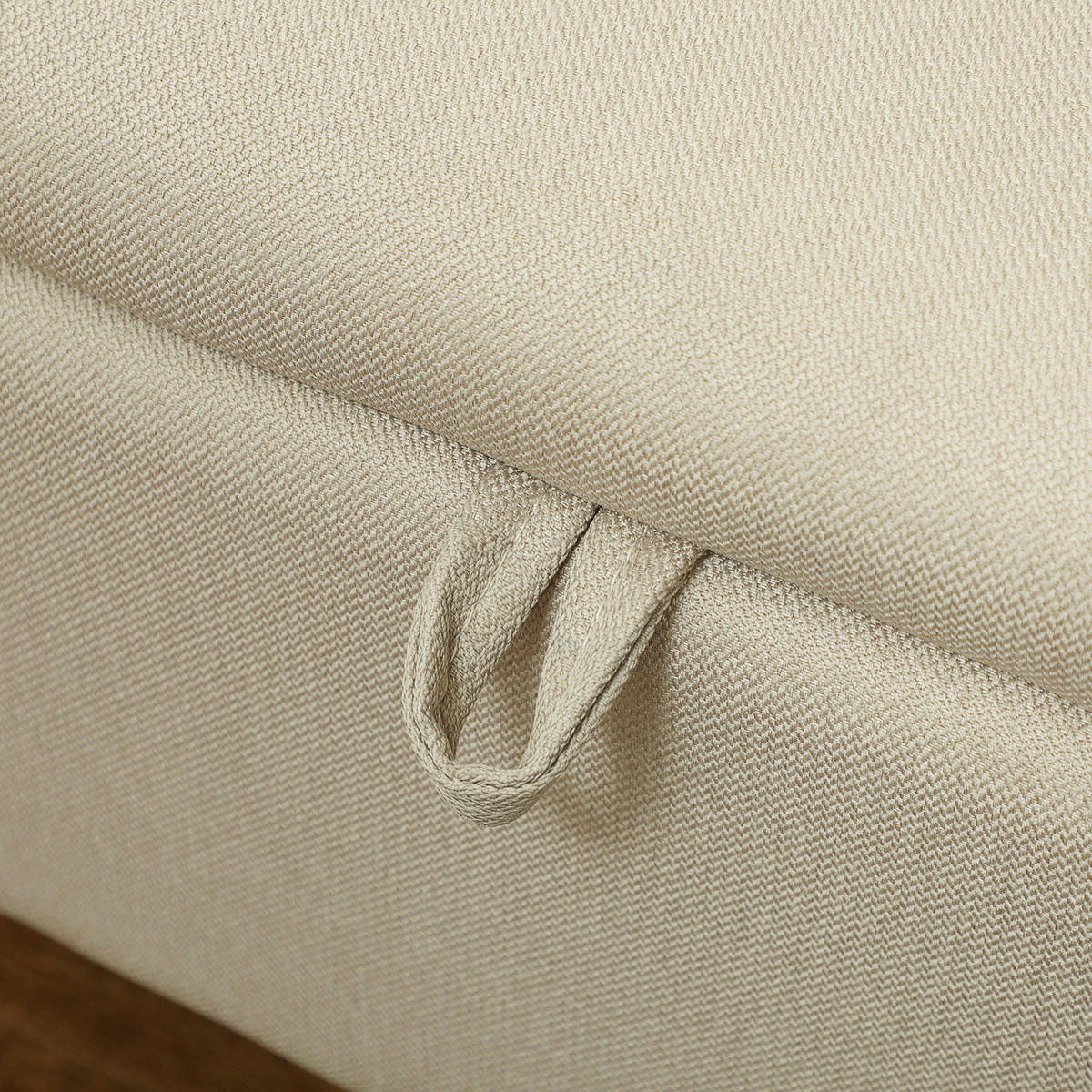 TRUHENBANK DE-16458 2-in-1 mit Stauraum und Samtbezug Beige - Beige, Textil (101/44.5/38.5cm) - ComfortXL