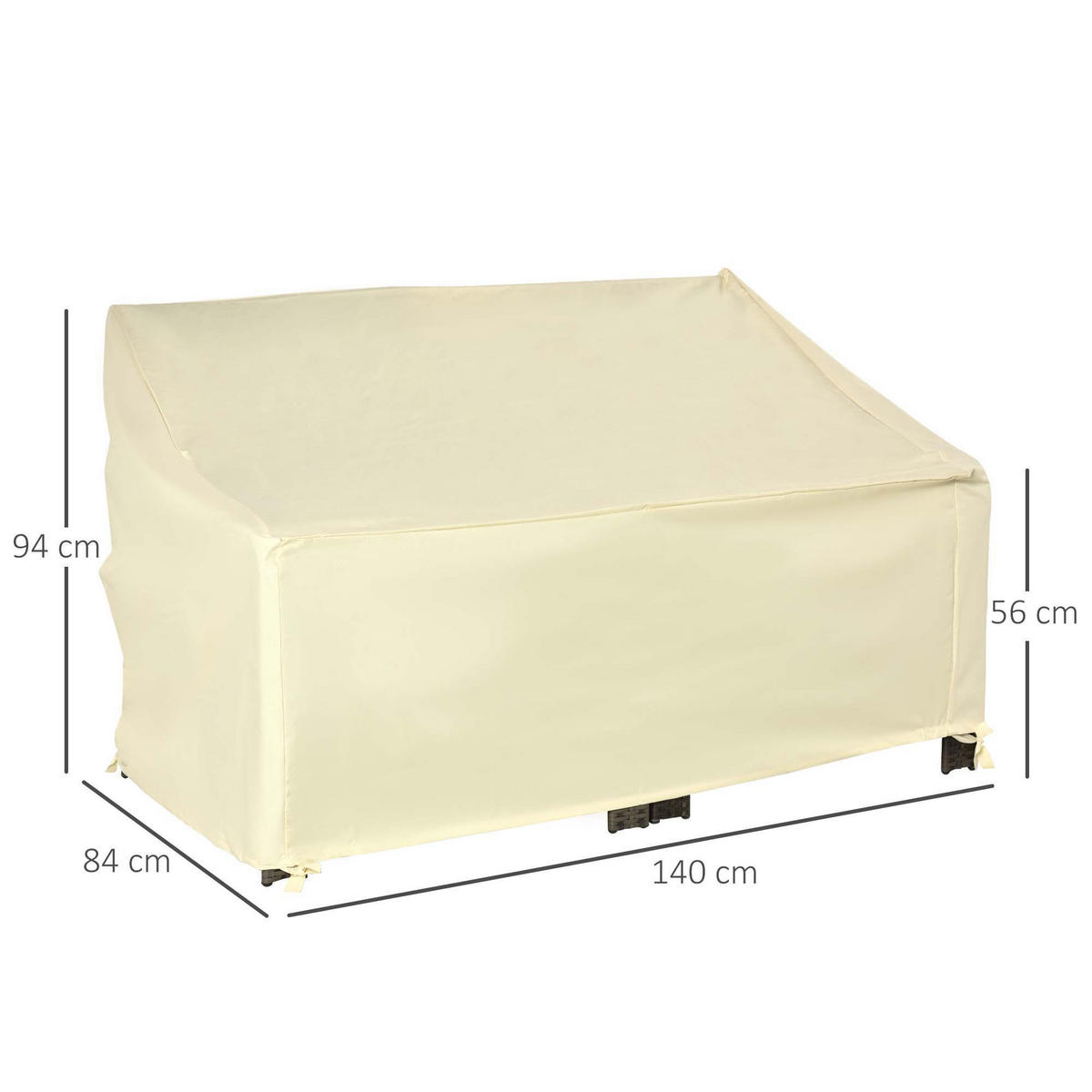 SCHUTZHÜLLE Creme 1 Stück - Beige, Kunststoff/Textil (140/94/84cm) - GiPP