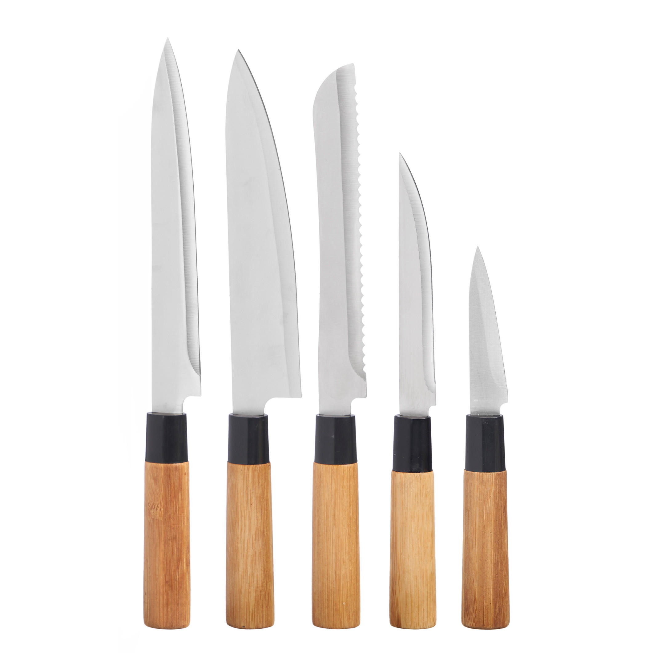 MESSERBLOCK Set 6-teilig Bambus Bamy - Braun, Naturmaterialien (8.5/36/18.5cm) - Kinvara