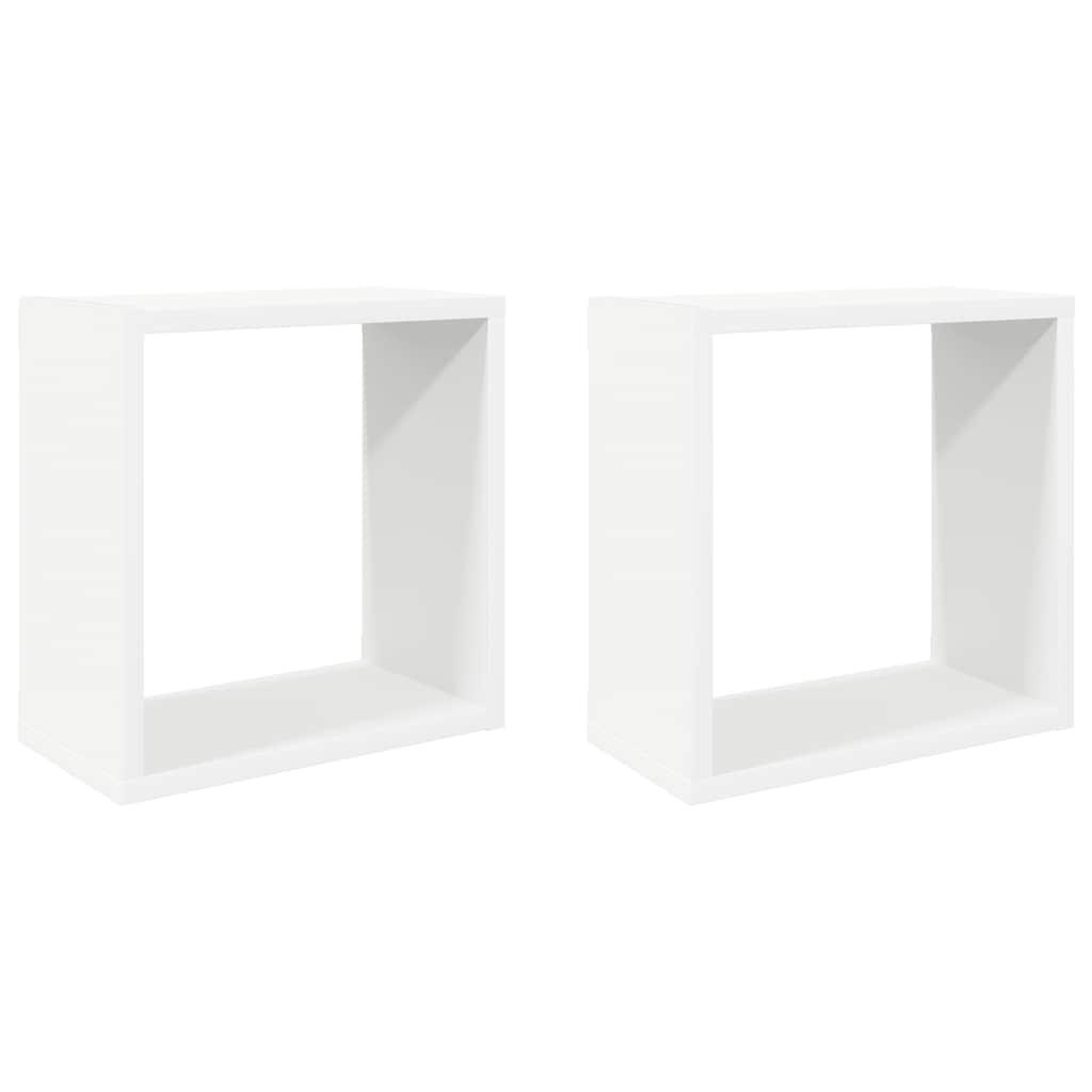 WÜRFELREGALE 2er set Weiß 30/15/30 Cm - Weiß, Holz (30/30/15cm) - vidaXL