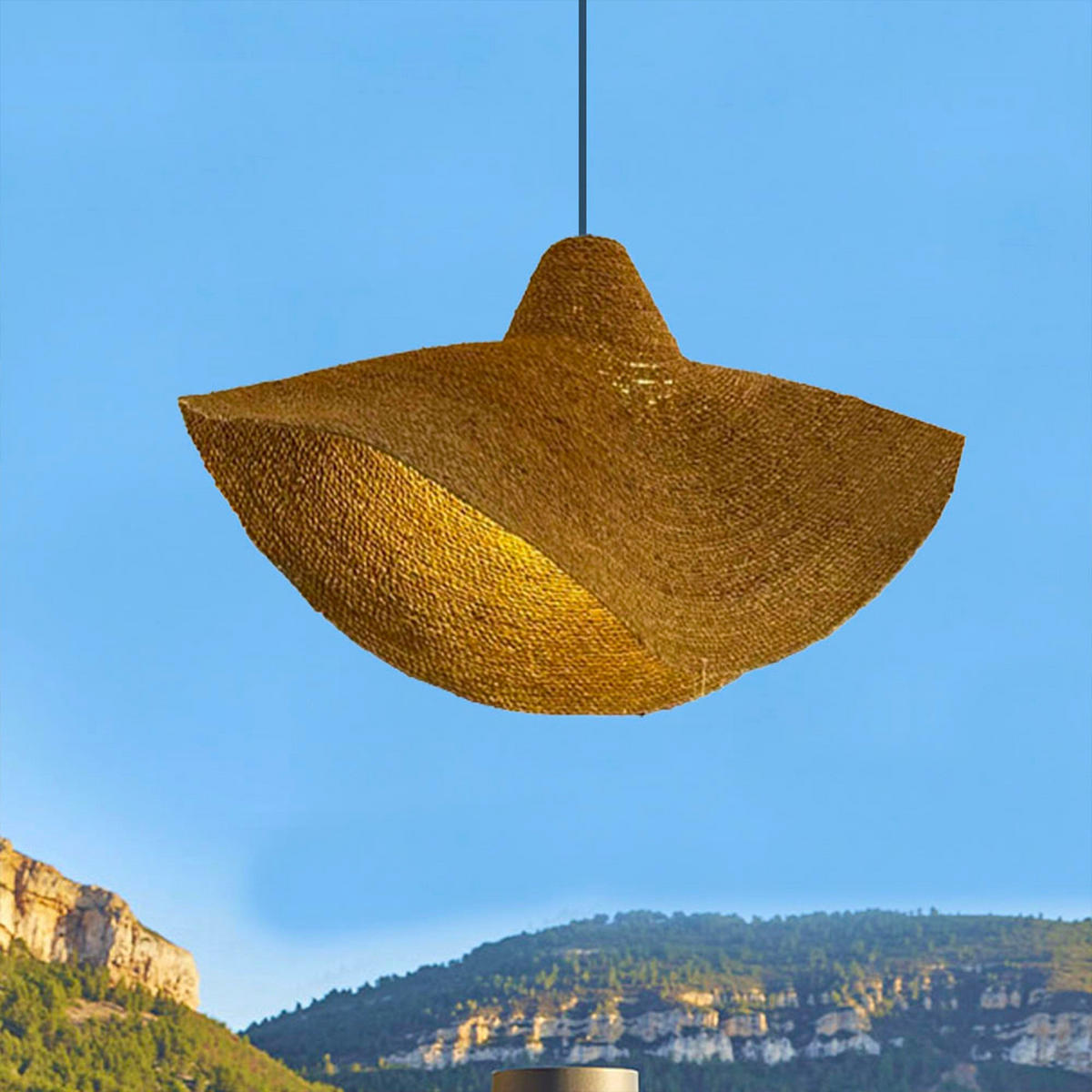 KLEA D93CM 5M Netzadapter - Beige, Naturmaterialien (30/30/88cm) - Lumisky