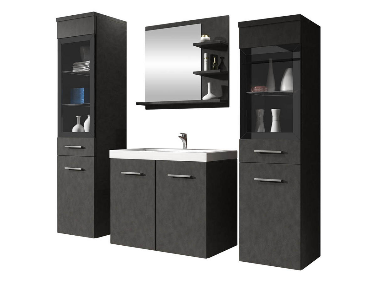 BADMÖBEL-SET Madrit I - Greige, Holzwerkstoff (30/132/30cm) - MIRJAN24