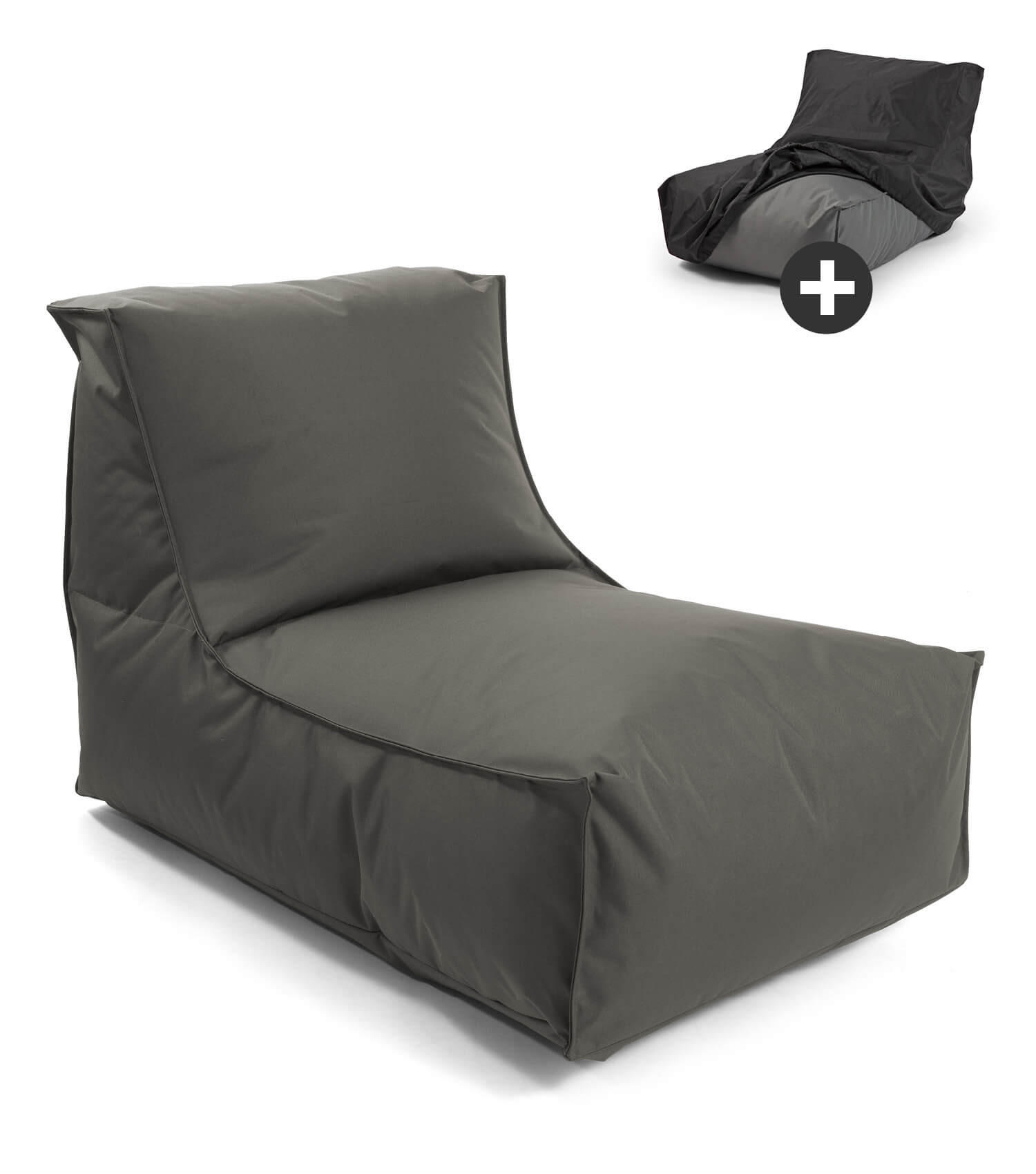 SITZSACK mit Schutzhülle Der Sundowner - Schwarz, Textil (60/65/95cm) - Mokebo
