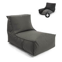 SITZSACK mit Schutzhülle Der Sundowner - Schwarz, Textil (60/65/95cm) - Mokebo