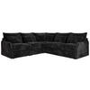 ECKSOFA VERSO L Dunkelgrau Plüsch - Dunkelgrau/Schwarz, Kunststoff/Textil (270/270cm) - MKS