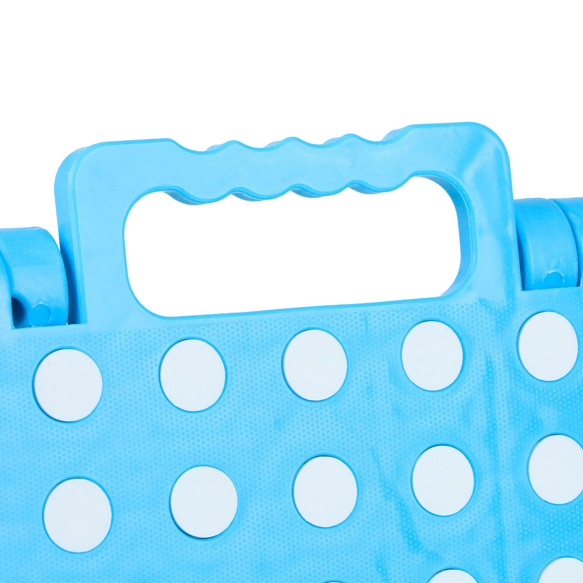 KLAPPHOCKER - Hellblau, Kunststoff/Textil (39/39/32cm) - Relaxdays