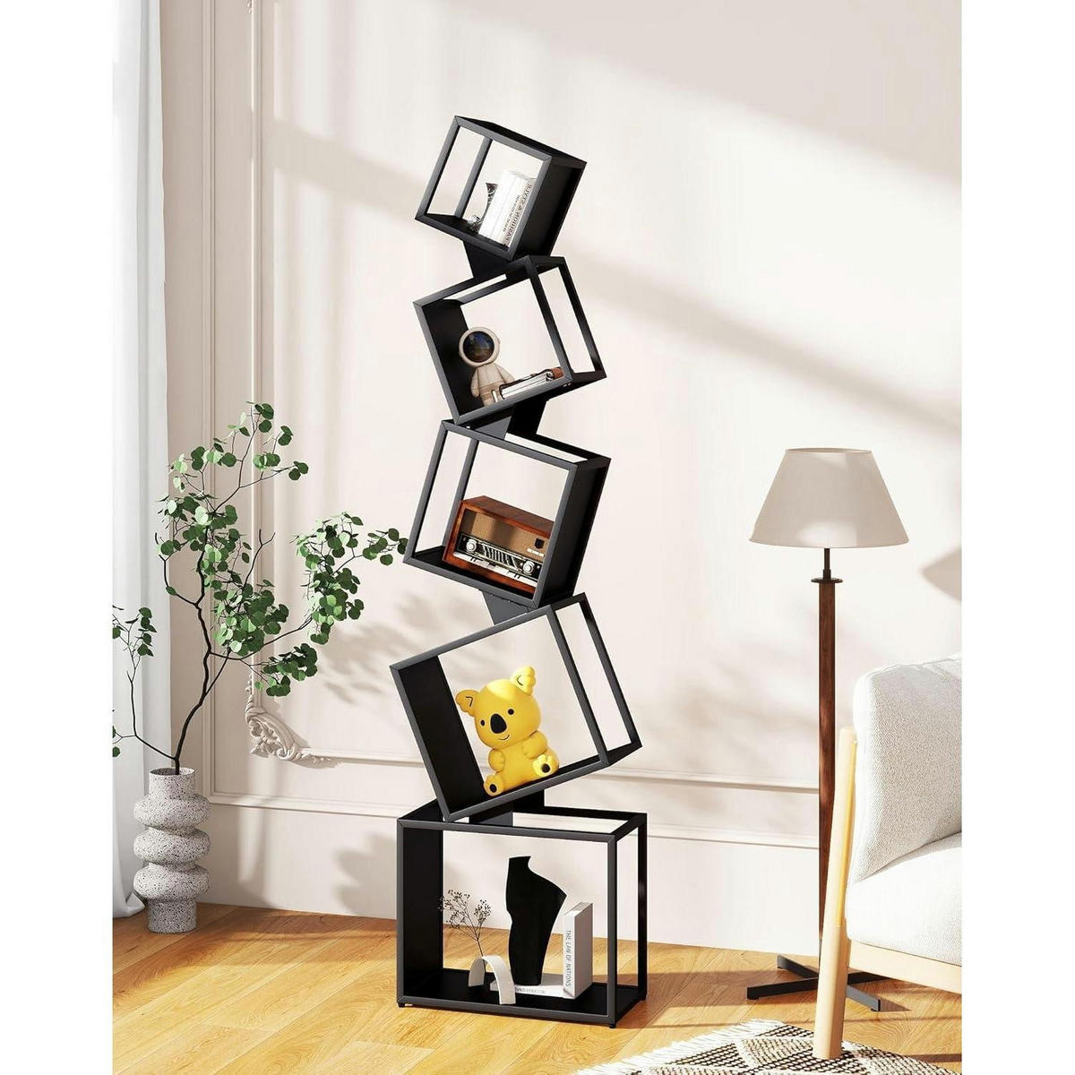 BÜCHERREGAL Metall 180 cm Schwarz - Schwarz, Metall (46/179.5/22.5cm)