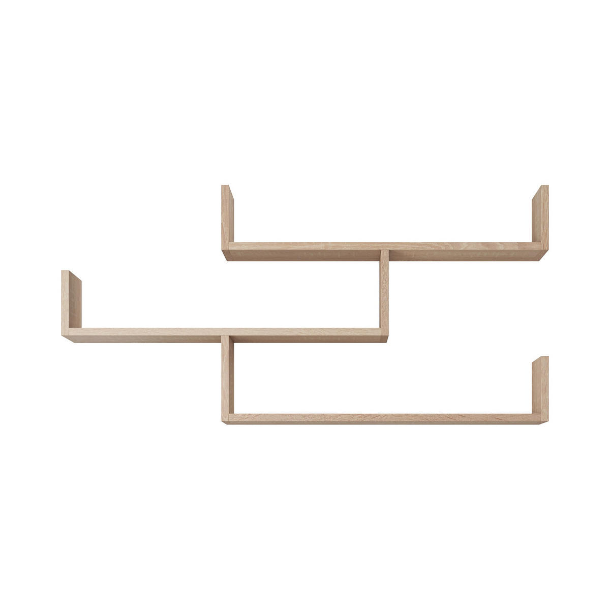 WANDREGAL Trio Eiche Sonoma 119 / 18 / 55cm - Beige, Holz/Holzwerkstoff (119/55/18cm) - Feldmann-Wohnen