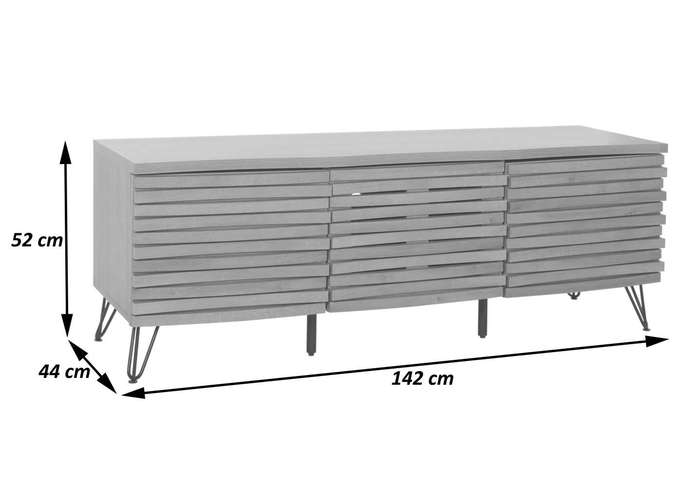 Thumbnail - MCW Tv-Rack, Beige, Holzwerkstoff, 142x52x44 cm, Wohnzimmer, Wohnwände, Lowboards, Lowboards stehend