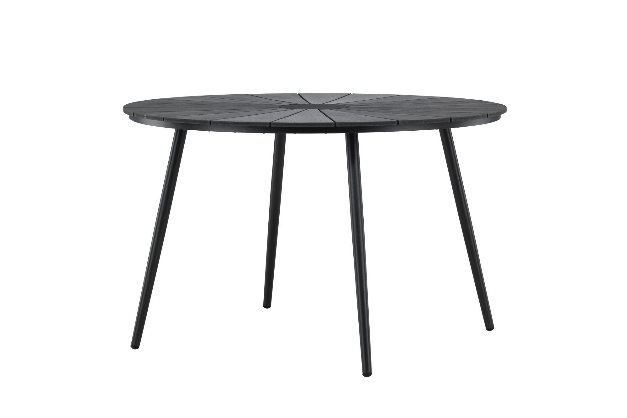 GARTENESSTISCH SAN VITO Schwarz 120x120x74 cm - Schwarz, Metall (120/120/74cm) - FURNLUX