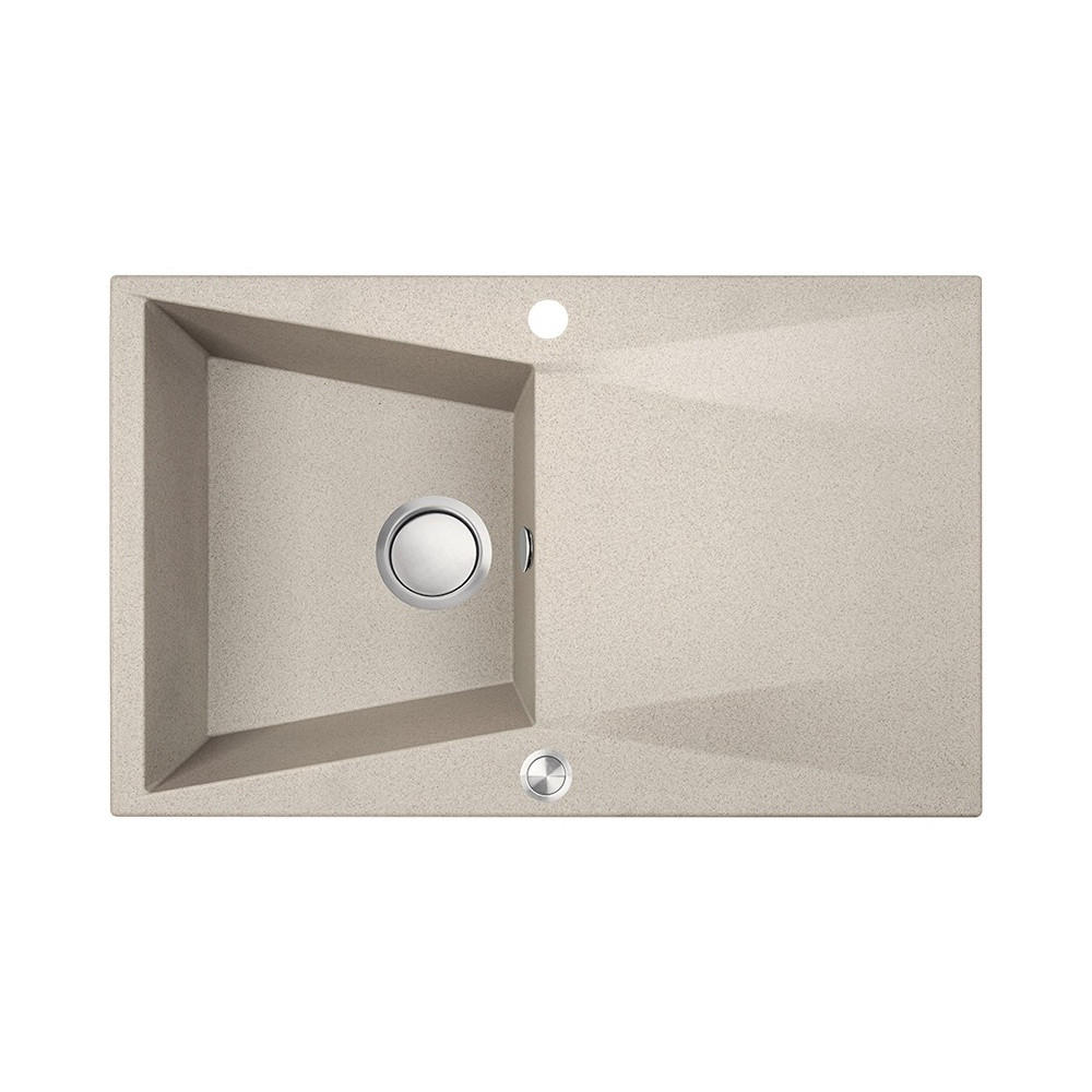 EINBAUSPÜLE Grenada Beige, Einzelbecken, 48/78/20,4 cm - Beige, Stein (48/20.4/78cm) - bad land