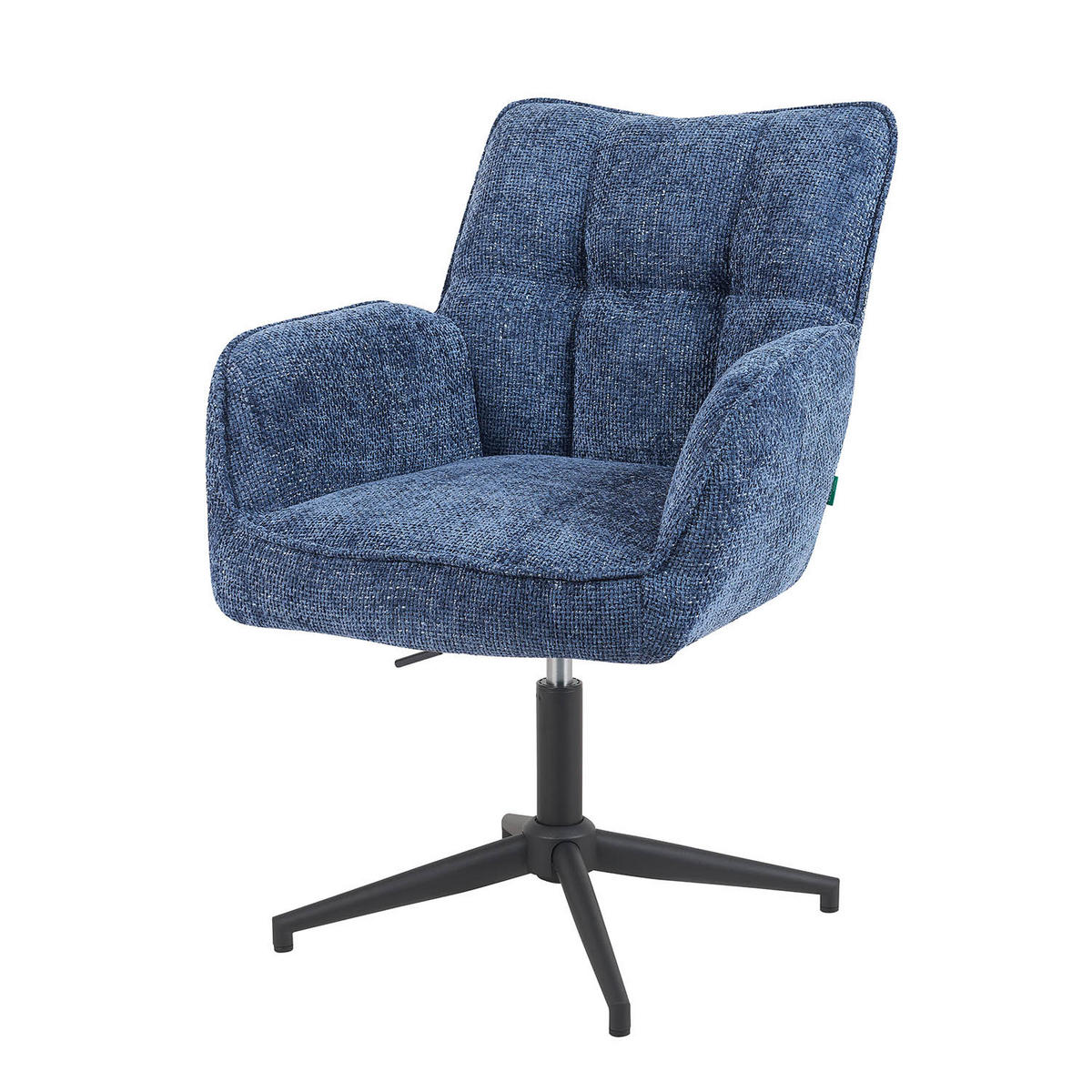 BÜROSTUHL Mika-Lea - Blau/Schwarz, Textil/Metall (59/81/66cm) - DUBI Möbel
