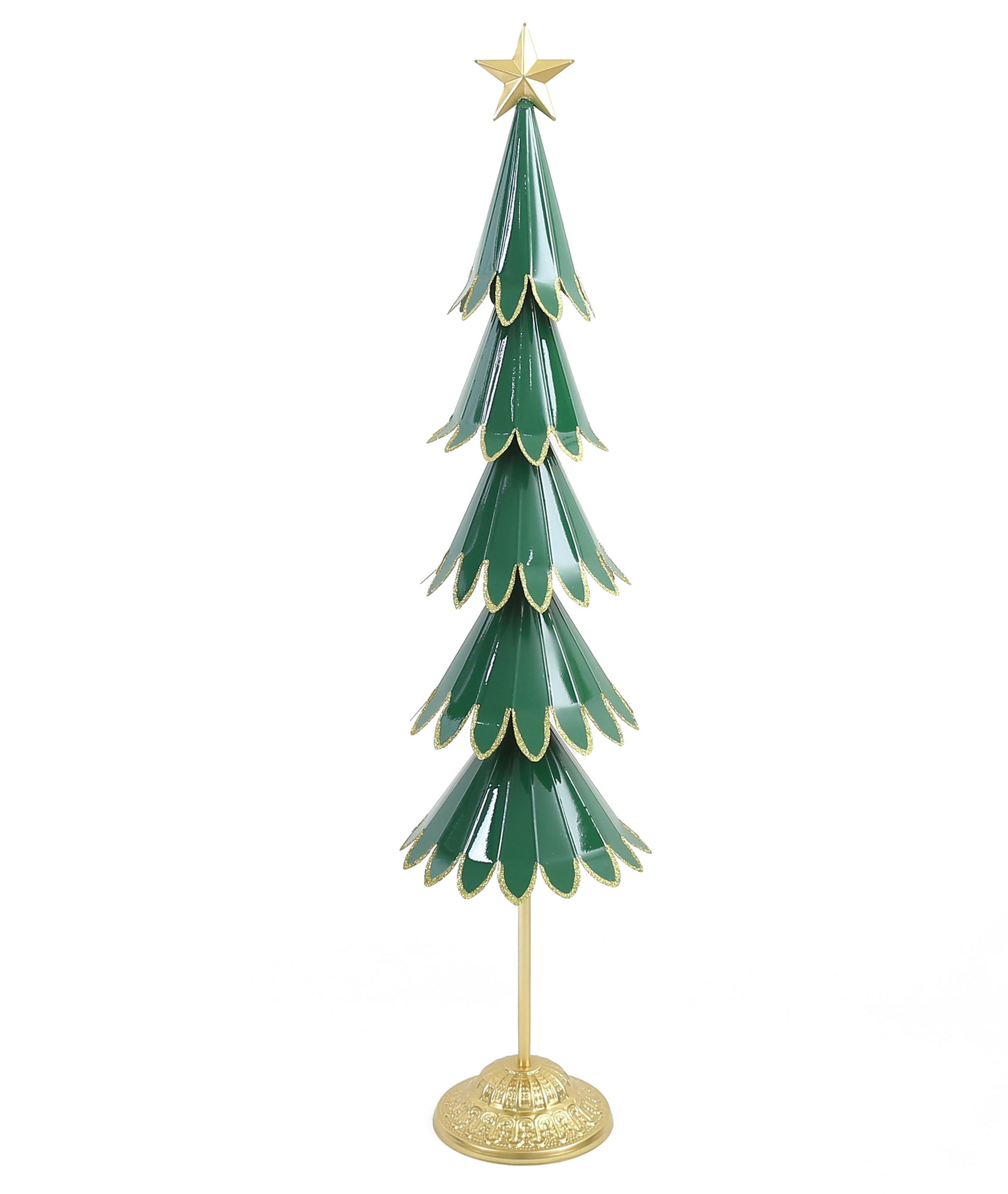 DEKORATIONSFIGUR SANTA LILA Grün Metall - Grün, Metall (20/115/28cm) - Mondex