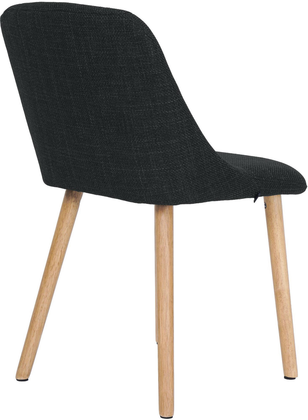 ESSZIMMERSTUHL Stoff Anthrazit - Eukalyptusholzfarben/Anthrazit, Holz/Textil (49/82/56cm) - CLP