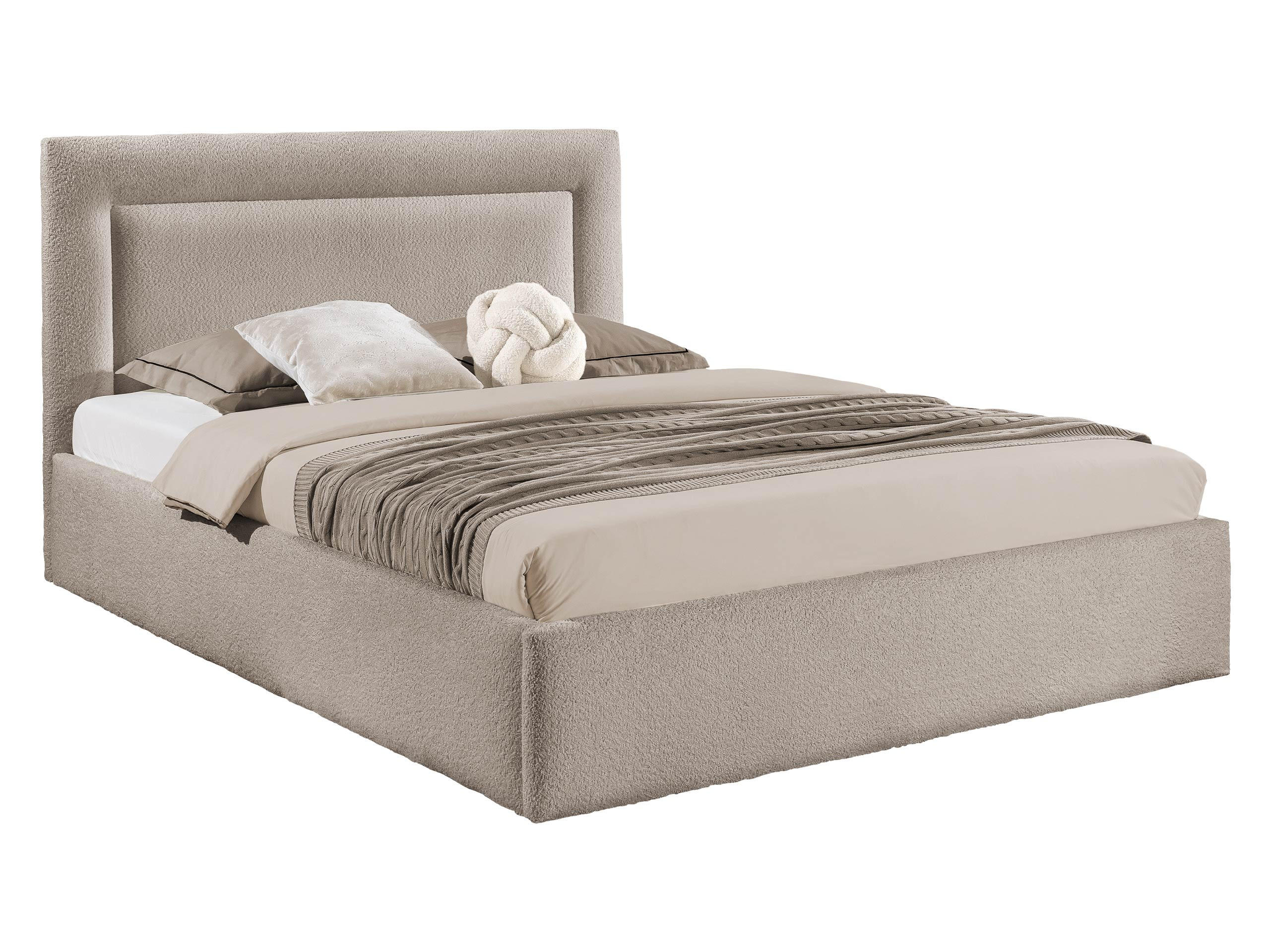 POLSTERBETT Dream - Hellbraun, Holz/Holzwerkstoff (180/200cm) - MIRJAN24