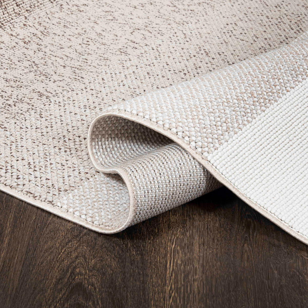 TEPPICH Lora PE13A Mazovia 80x150cm Beige Creme Gestreift Kurzflor - Beige, Textil (80/150cm) - Mazovia