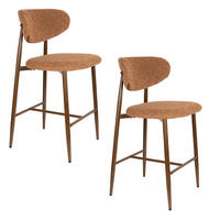 BARHOCKER Noor Rückenlehne 66 cm Terrakotta - 2 er Set - Terracotta, Kunststoff (52/98/55cm) - Housecraft Living