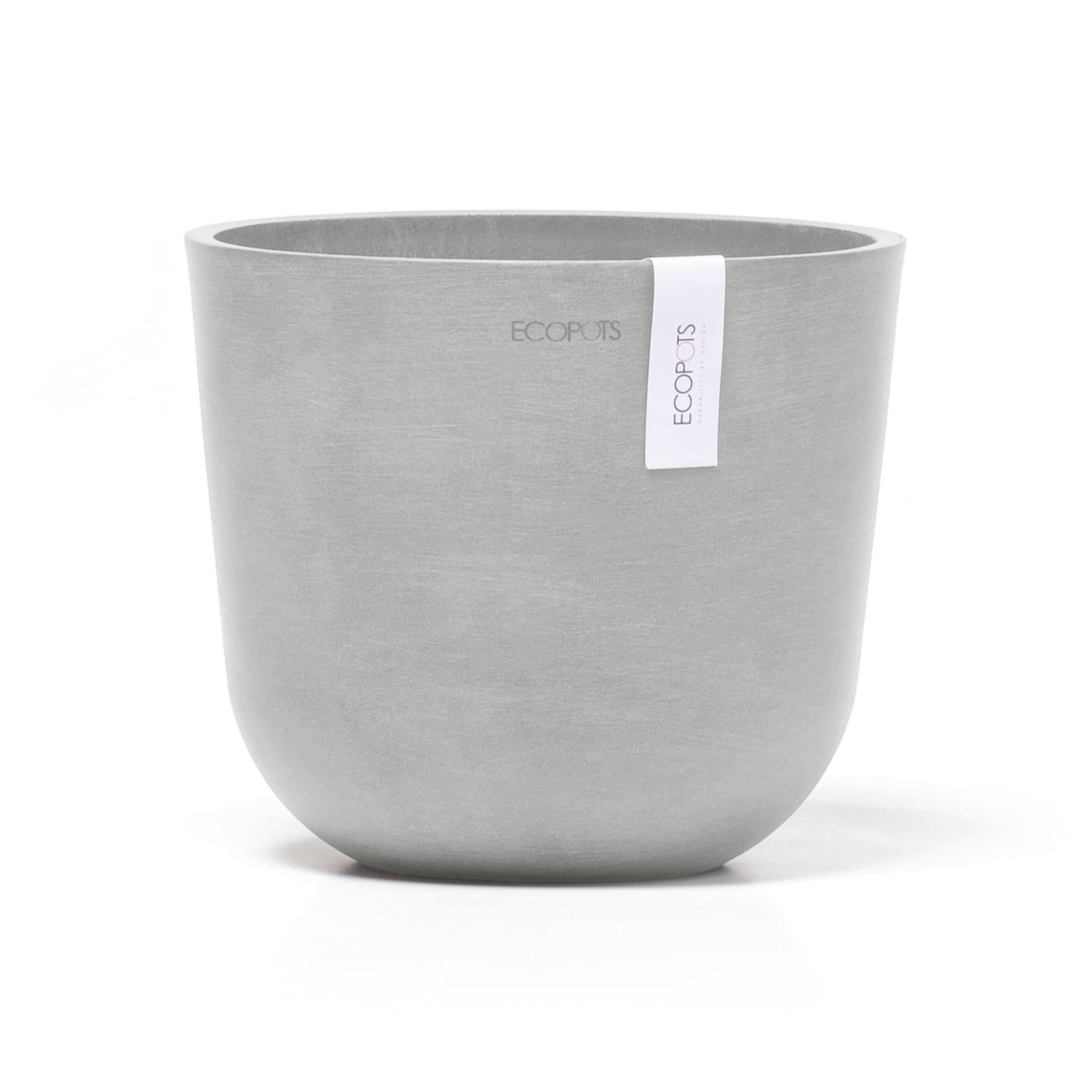 Ecopots Blumentopf Hellgrau 16.5 cm