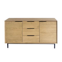 SIDEBOARD Bergen, Natur Massiveiche - Beige, Holz (150/80/43cm) - WOODEK