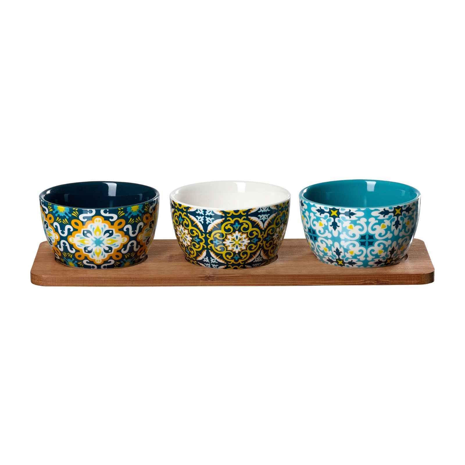 SERVIERSCHALEN-SET MIT TABLETT Benito bunt 4er Set - Multicolor, Keramik (32/11/6cm) - Ritzenhoff Breker