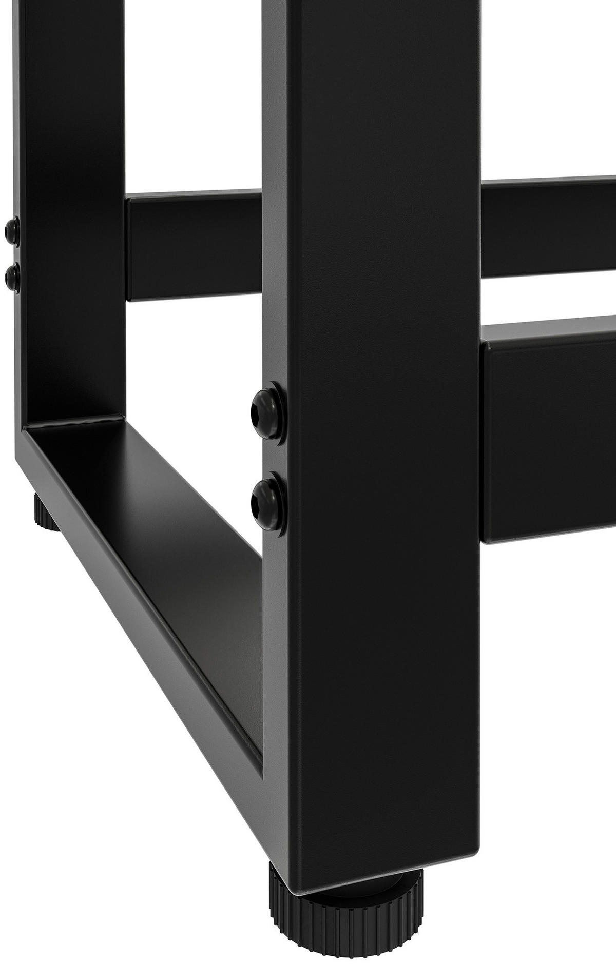 KAMINHOLZREGAL 75/25/150 cm Metall schwarz - Schwarz, Metall (75/150/25cm) - CLP