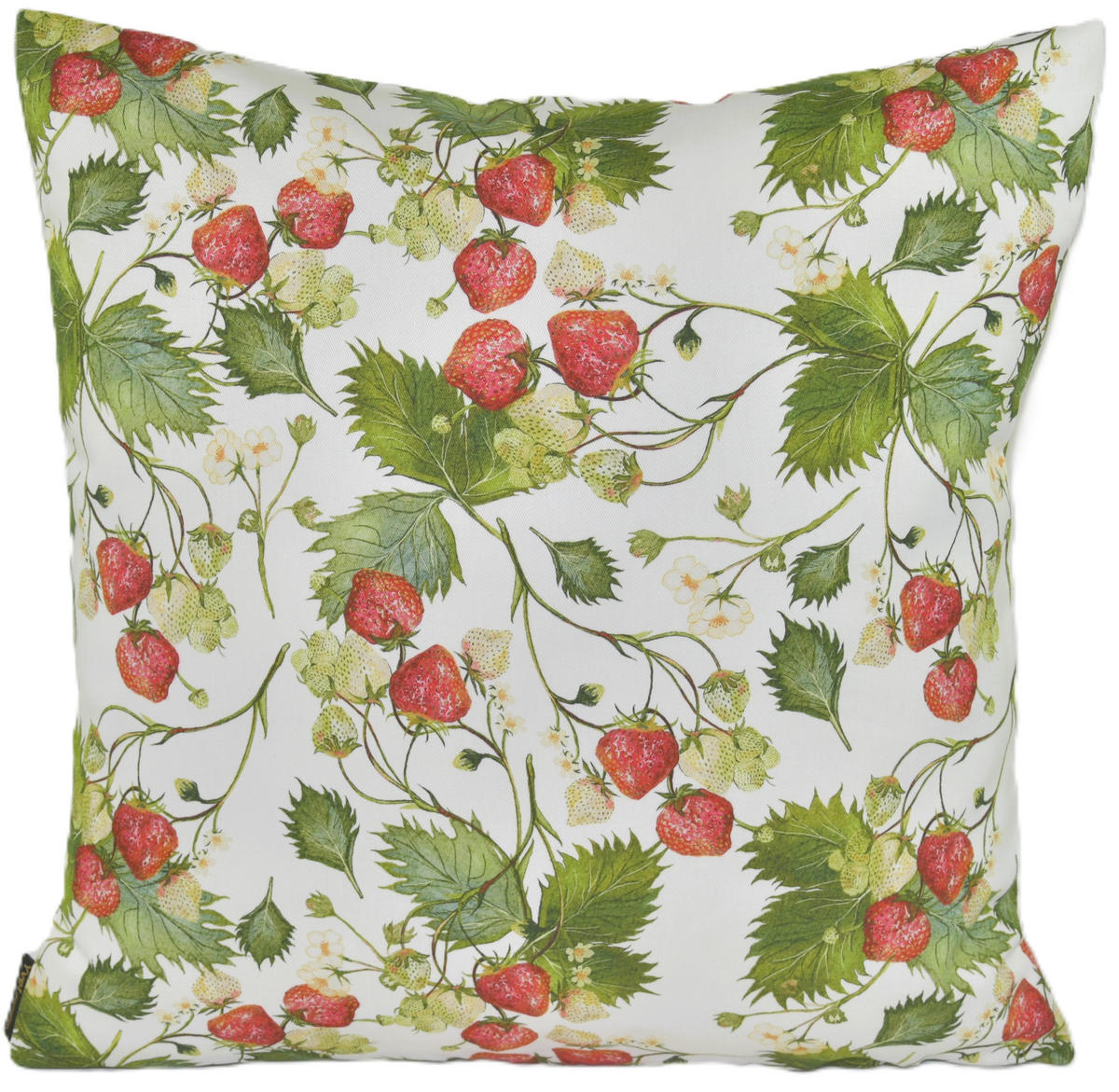 KISSENHÜLLE ERDBEERE OBSTGARTEN - Multicolor, Textil (38/38cm) - Yve! decoration