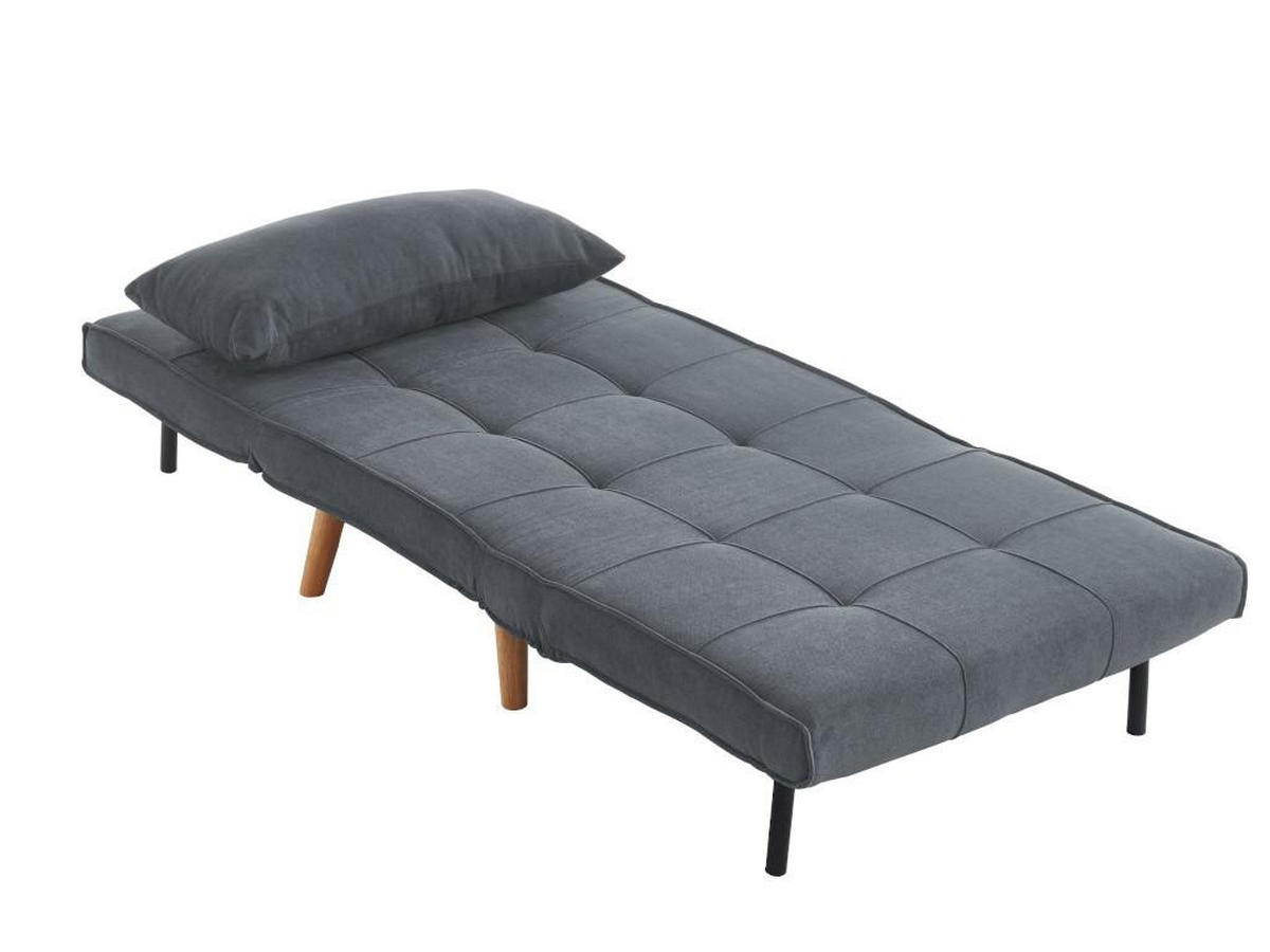 SCHLAFSESSEL - Stoff - Grau - CHILA - Grau, Textil (82/83/90cm) - Vente-Unique