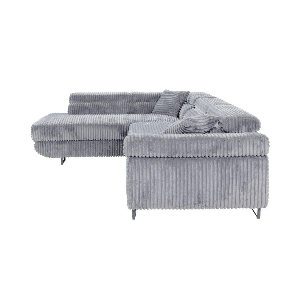 Thumbnail - AN-Moebel 4u Eckschlafsofa, Grau, Textil, L-Form, 275x205 cm, Wohnzimmer, Sofas & Couches, Wohnlandschaften, Ecksofas