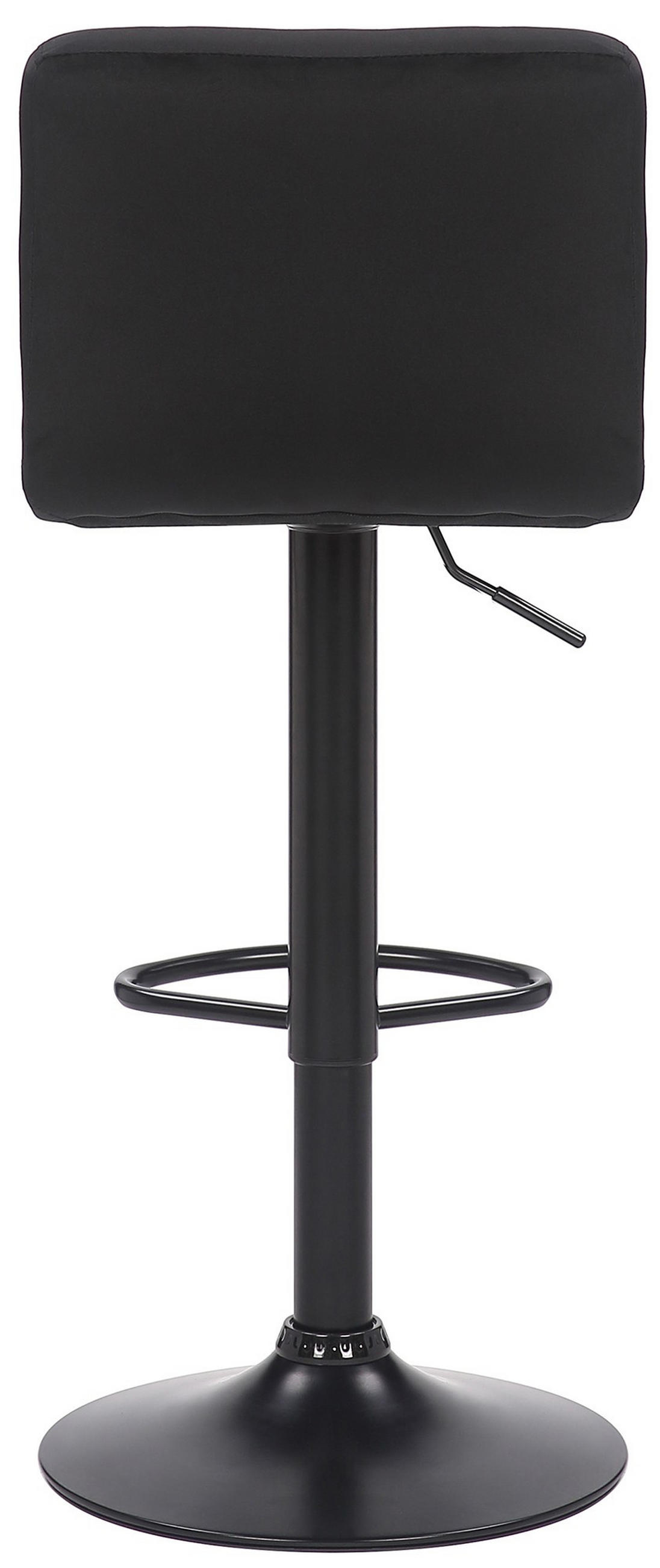 BARHOCKER Rivan Samt Schwarz - Schwarz, Textil (40/85/40cm) - DELUKE