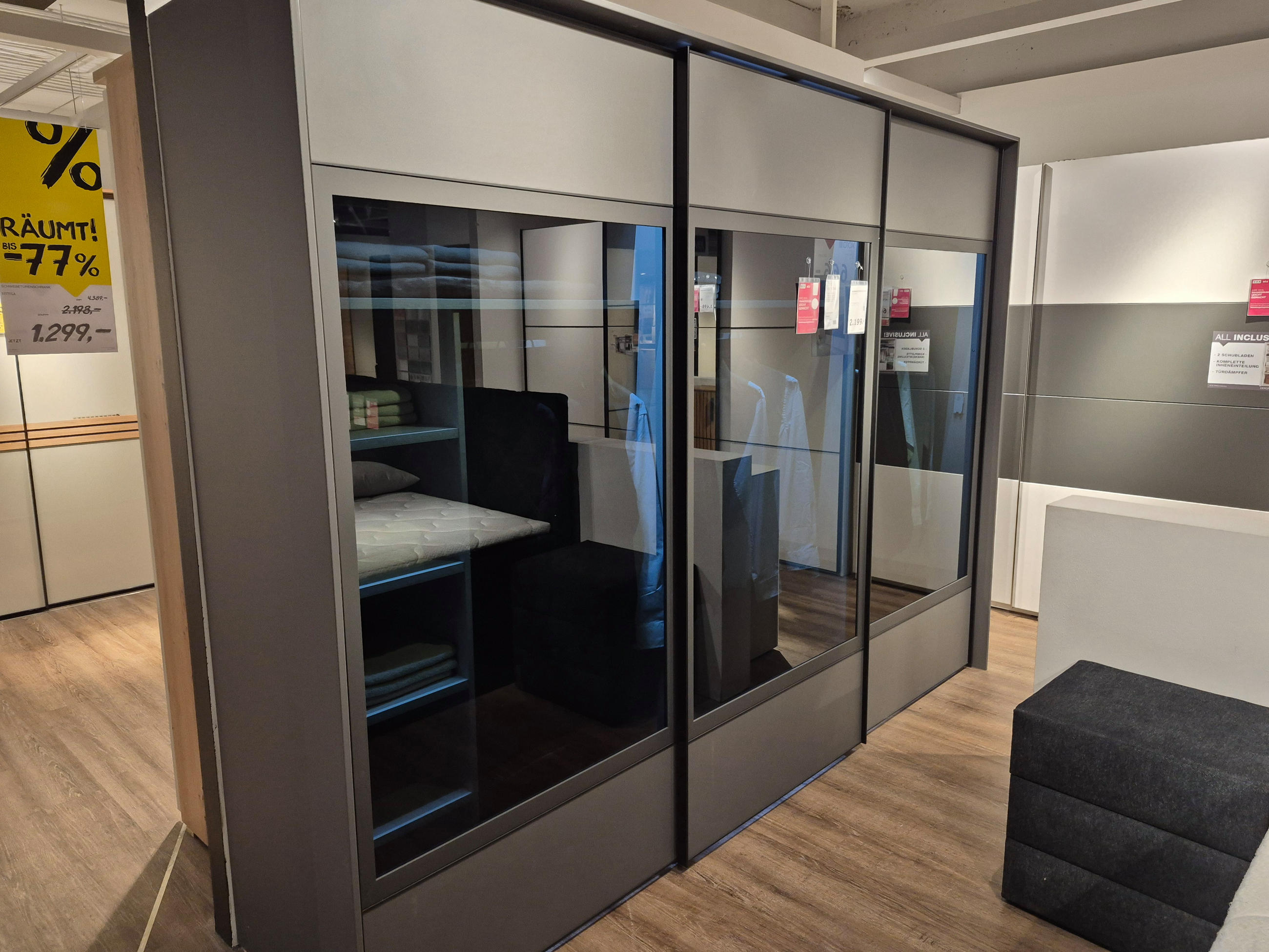 Schwebetürenschrank Modell Paludi - Moderano