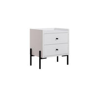 NACHTTISCH Malta Weiß 35/49/52 cm - Weiß, Holzwerkstoff (48.6/52.4/35cm) - Decortie