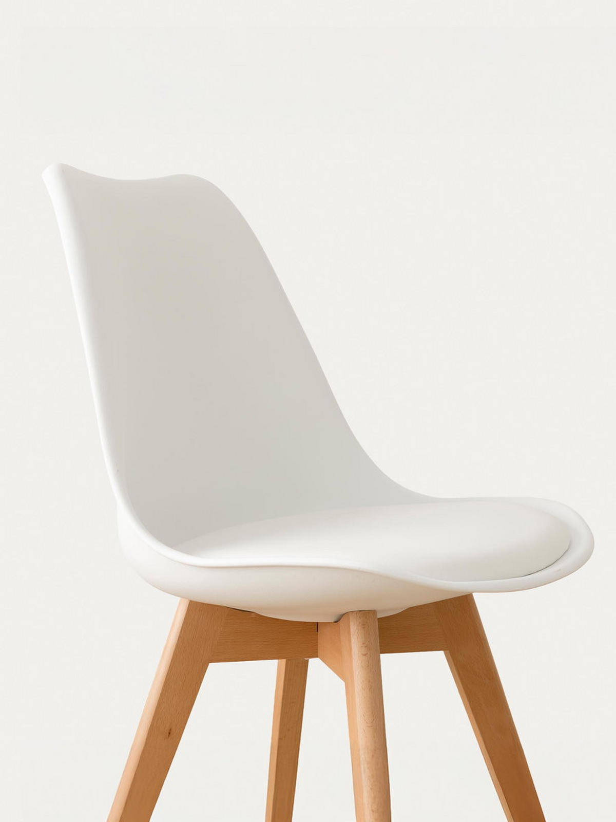 STUHL Scandinavian Weiß 49 cm x 82 cm - Weiß, Kunststoff (49/82/54cm) - Kenay Home