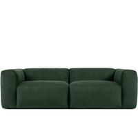 2,5-SITZER-MODULSOFA BUFFO mit extrem weicher und bequemer Sitzfläche, Kordstoff, dunkelgrün - Dunkelgrün, Textil (250/73/96cm) - KONSIMO®